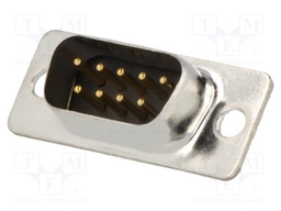 D-Sub; PIN: 9; plug; male; turned contacts; soldering; for cable