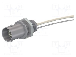 Connector: socket; BNC; grey; Connection: screw; on panel; 5÷40°C