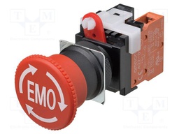 Switch: emergency stop; 22mm; none; mushroom; 40mm