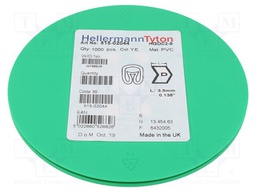 Markers for cables and wires; Label symbol: D; 2÷5mm; PVC; yellow