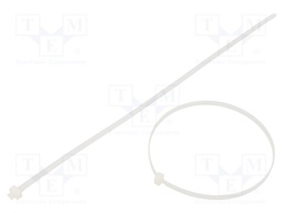 Cable tie; L: 279mm; W: 4.6mm; polyamide; 222N; natural; Ømax: 76mm