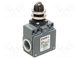 Limit switch; plunger with metal roller Ø12mm; NO + NC; 10A