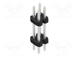 Connector: pin strips; pin header; male; PIN: 4; 2mm; THT; 2x2; 100V