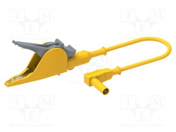 Test lead; 36A; angular banana plug 4mm,aligator clip; Len: 1.5m