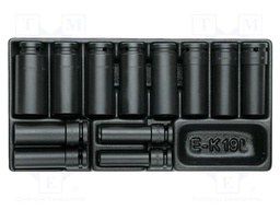 Wrench-set; socket spanner,impact; 1/2"; 12pcs.