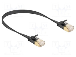 Patch cord; U/FTP; Cat: 7; RJ45 plug,both sides; 0.3m; PVC; black
