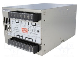 Power supply: switching; for building in,modular; 480W; 48VDC