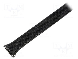 Polyester conduit; Braid diameter: 26÷36,nom.30mm; black; L: 10m