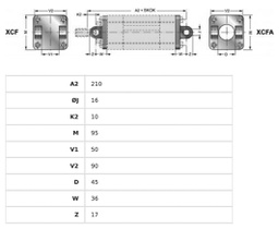 Fastening for actuator; 80mm; Flowmatik