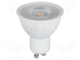 LED lamp; white cold; GU10; 220÷240VAC; 445lm; P: 6W; 38°; 6500K