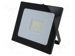 Lamp: LED flood light; 4000(typ)K; IP65; Body: black; 30W; 230VAC