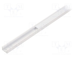 Profiles for LED modules; white; surface; white; L: 1m; aluminium