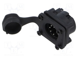 Connector: XLR; socket; male; AXS; 7.5A; 133V; PIN: 5; IP65; THT