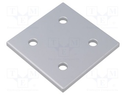 Flat bar; for profiles; W: 86mm; H: 6mm; L: 86mm; aluminium