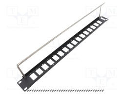 Patch panel; mounting adapter; SLIM; RACK; screw; 29mm; 19"; M3