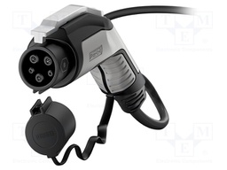 Cable: eMobility; 250V; 5kW; wires,Type 1; IP44; 5m; 20A; -30÷50°C