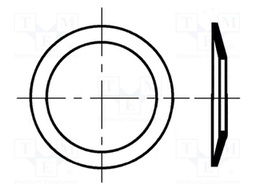 Washer; spring; M16; D=26mm; h=1.65mm; spring steel; BN: 803