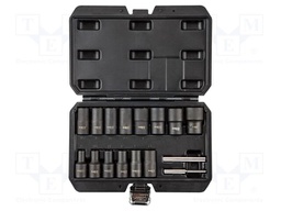 Socket; socket spanner; Mounting: 1/2"; 16pcs; for damaged screws