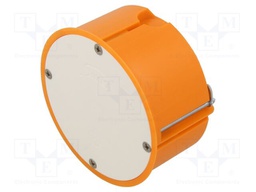 Enclosure: junction box; Ø: 83mm; plaster embedded; D: 50mm