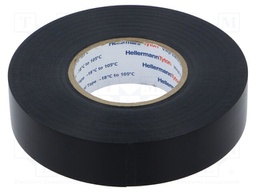 Tape: electrical insulating; W: 19mm; L: 20m; D: 0.21mm; black; 220%