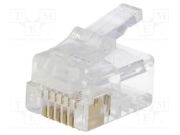 Plug; RJ12; PIN: 6; Layout: 6p6c; IDC,crimped; for cable