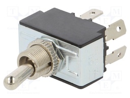 Switch: toggle; Pos: 2; DPST; OFF-(ON); 20A/125VAC; 50mΩ; 12N; TB/TB1