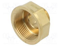 Male-female,reductive,hexagonal; brass CW617N; BR