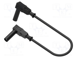 Test lead; 20A; angular banana plug 4mm,both sides; insulated