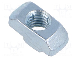 Nut; for profiles; Width of the groove: 8mm; steel; zinc; T-slot