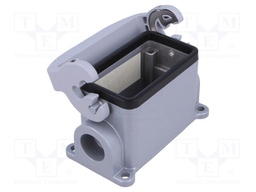 Enclosure: for HDC connectors; size 10; Pitch: 57x27mm; M20