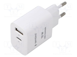 Power supply: switching; mains,plug-in; 5VDC; 2.4A; 12W; white