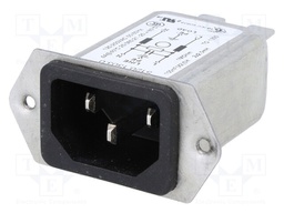 Connector: AC supply; socket; male; 4A; 250VAC; IEC 60320; -25÷85°C