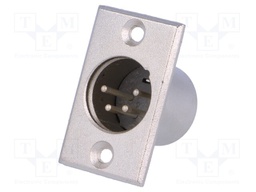 Socket; XLR; male; PIN: 4; soldering; Case: XLR standard