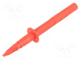 Test probe; 32A; red; Socket size: 4mm; Plating: nickel plated