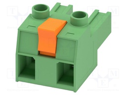 PCB connector, nominal cross section: 6 mm2, color: green, n