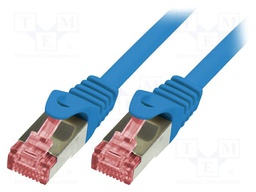 Patch cord; S/FTP; 6; stranded; Cu; LSZH; blue; 7.5m; 27AWG