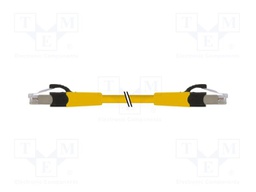 Patch cord; RJ45 plug,both sides; 6a; stranded; Cu; FRNC; yellow