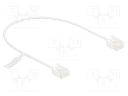 Patch cord; U/UTP; Cat: 6; RJ45 plug,both sides; 0.3m; PVC; white