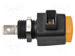 Laboratory clamp; orange; 16A; Contacts: nickel; Mounting: screw