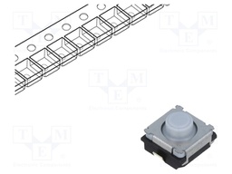 Microswitch TACT; SPST; Pos: 2; 0.02A/15VDC; SMT; none; 3.5N; 4mm