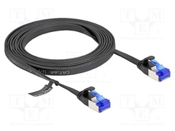 Patch cord; U/FTP; Cat: 6a; RJ45 plug,both sides; 2m; TPE; black