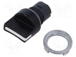 Switch: rotary; 22mm; Stabl.pos: 1; black; none; IP65; prominent
