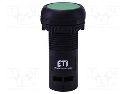 Switch: push-button; 22mm; NC; green; IP65; flat; E; Pos: 2; Ø22.5mm