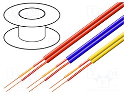 Wire: microphone cable; 2x0,14mm2; yellow; OFC; PVC; -15÷70°C; 100m