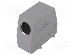 Enclosure: for HDC connectors; size D16B; for cable; angled; PG21