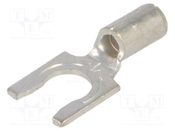 Fork terminal; M4,5; crimped; for cable; non-insulated; copper