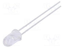 LED; 5mm; red; 7200÷21000mcd; 8°; Front: convex