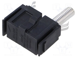 Fuse holder; cylindrical fuses; 5x20mm; snap-fastener; black