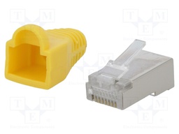Plug; RJ45; PIN: 8; Cat: 5e; shielded,with protection; gold-plated