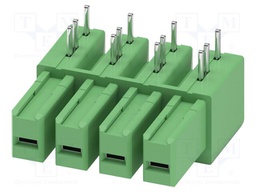PCB headers, nominal cross section: 6 mm?, color: green, nom